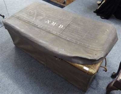 Lot 1129 - A large naval officer's travel trunk