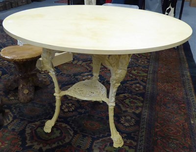 Lot 1133 - A Britannia cast iron pub table