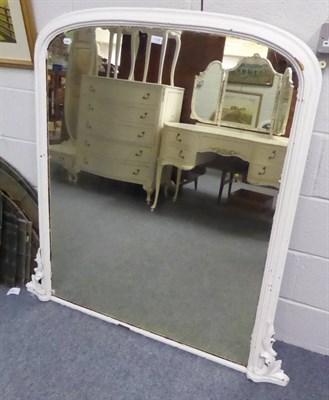 Lot 1169 - Painted overmantel mirror