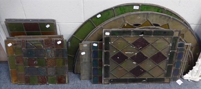 Lot 1170 - A quantity of stained glass