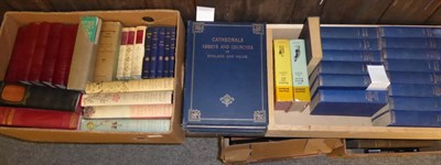 Lot 1175 - Two boxes, sets of literature and other books, including Cassells cathedrals (6 vols.), a set...