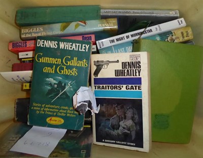 Lot 1176 - Miscellaneous literature including Dennis Wheatley,1 box (qty)