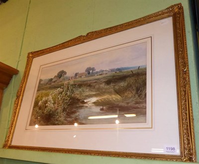 Lot 1198 - John Horace Hooper, river landscape, watercolour, signed