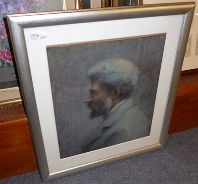 Lot 1209 - Walter Emsley, portrait of J Redfearn Williamson, mixed media