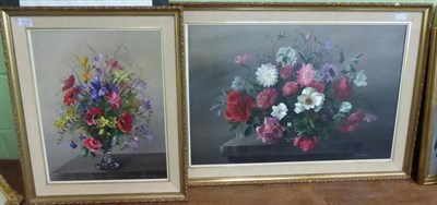 Lot 1210 - Mary Brown, 20th Century contemporary, two still life studies, oil on canvas, each signed, E...