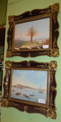 Lot 1215 - Neapolitan School (19th/20th century) ";Napoli dalla Villa Gallo Capodimonte";, ";Napoli da Mare"