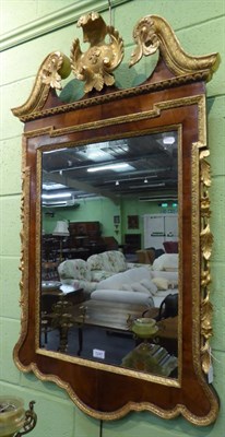 Lot 1247 - A George II walnut and gilt pier glass, 2nd quarter 18th century, the rectangular mirror plate...