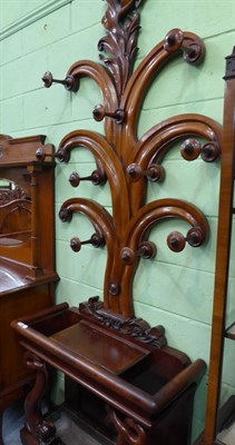 Lot 1262 - A Victorian mahogany hall stand