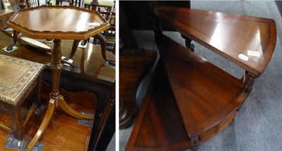 Lot 1273 - A set of mahogany library steps and an occasional table