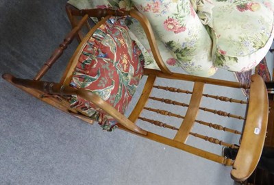 Lot 1295 - A Victorian rocking chair