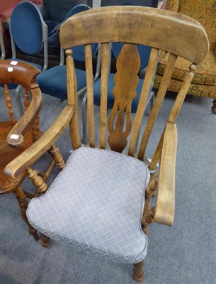 Lot 1308 - A 19th century elm Windsor armchair