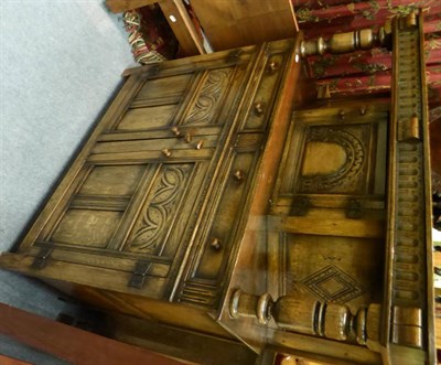 Lot 1337 - An oak court cupboard