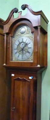 Lot 1345 - An oak and mahogany cased longcase clock by Acorn Industries, the brass dial signed Will...