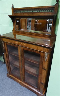 Lot 1347 - A 19th century inlaid rosewood pier cabinet