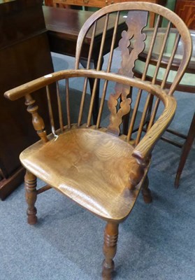 Lot 1357 - An elm Windsor armchair