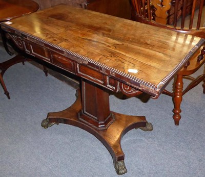 Lot 1361 - A Regency rosewood foldover card table