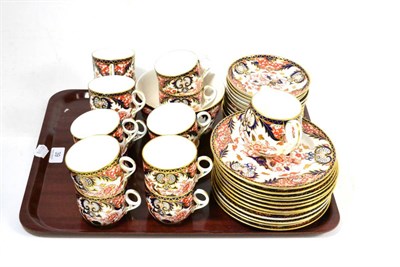 Lot 39 - A Royal Crown Derby tea service for twelve including tea cups, saucers, side plates, cream and...