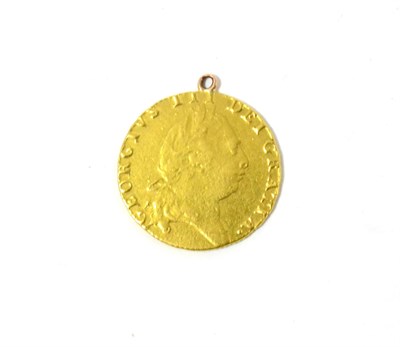 Lot 56 - A George III guinea 1793, (fitted with a soldered loop for a chain)