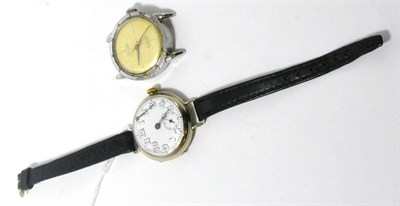 Lot 75 - A nickel plated trench watch and an automatic wristwatch signed Sigma