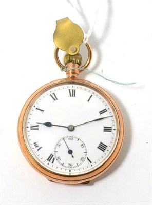 Lot 79 - A 9ct gold open faced pocket watch