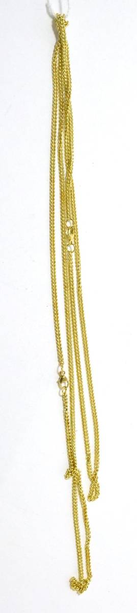Lot 86 - Two 9ct gold curb link chains (2)