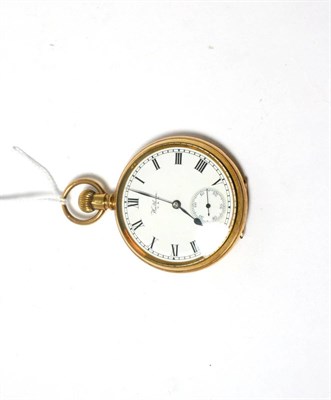 Lot 91 - A 9ct gold open faced pocket watch