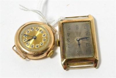Lot 104 - A 9ct gold wristwatch, signed Rolex, movement signed Rolex Prima, inside case stamped RWC.Ltd and a