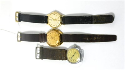 Lot 111 - Two Smiths Empire wristwatches, (one cased), and an Ingersall wristwatch