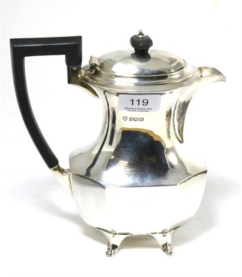 Lot 119 - Silver coffee pot
