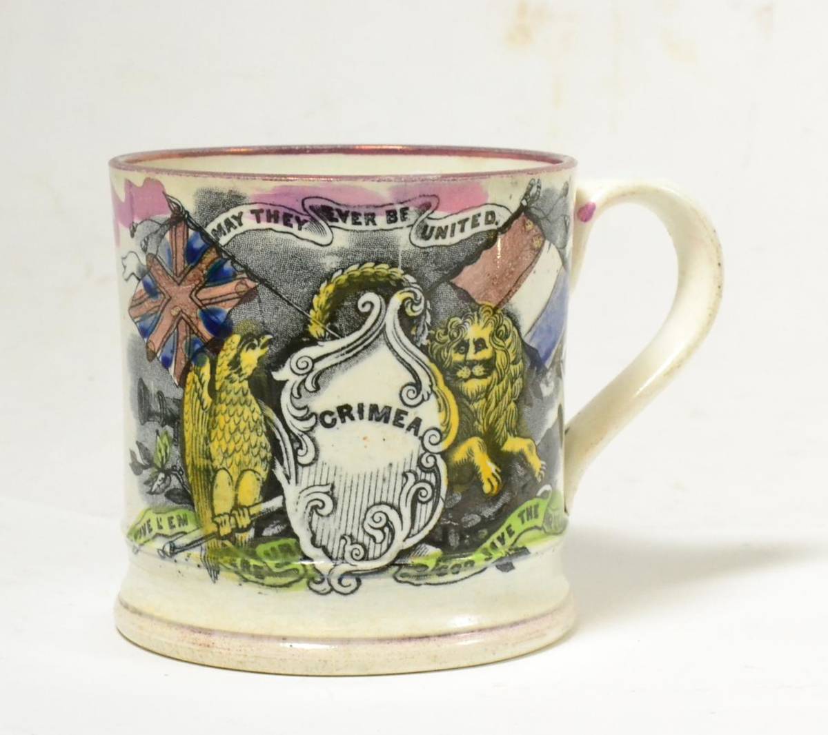 Lot 120 - A 19th century Sunderland lustre crimea mug