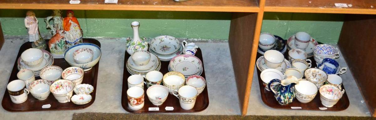 Lot 158 - Newhall and similar teawares (on two shelves)