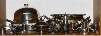 Lot 170 - A quantity of silver plated items, including tureens, candelabra, condiments etc