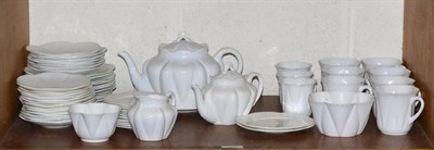 Lot 172 - Shelley 272101 extensive part tea set, white glaze, including teapot (62)