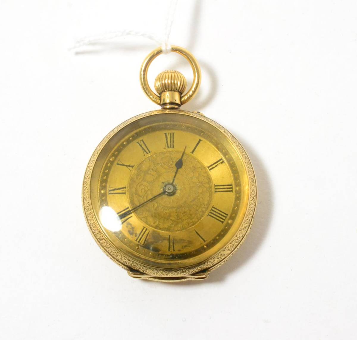 Lot 178 - A lady's fob watch, case stamped '18C'