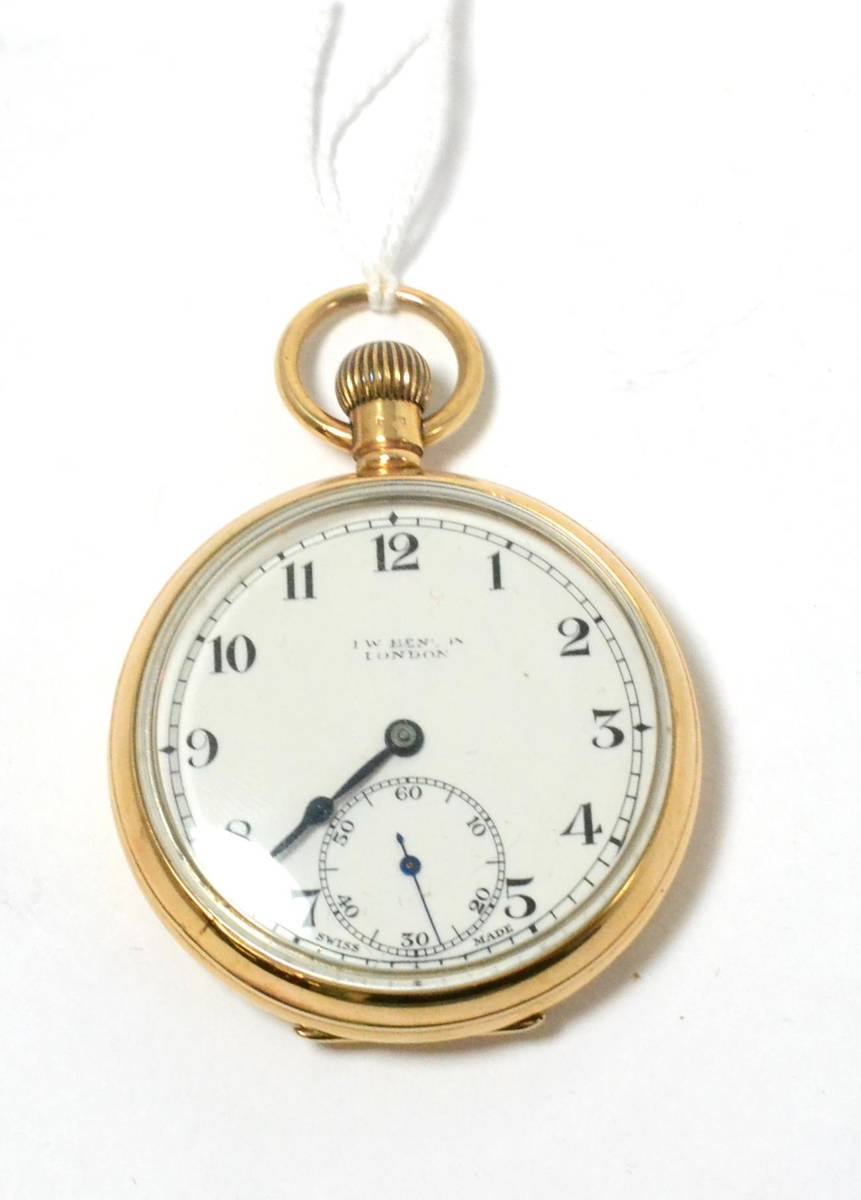 Lot 188 - A 9ct gold open faced pocket watch