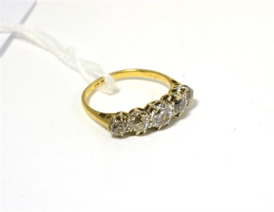 Lot 205 - A five stone diamond ring