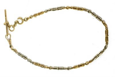 Lot 210 - A 9ct gold watch chain and 'T' bar