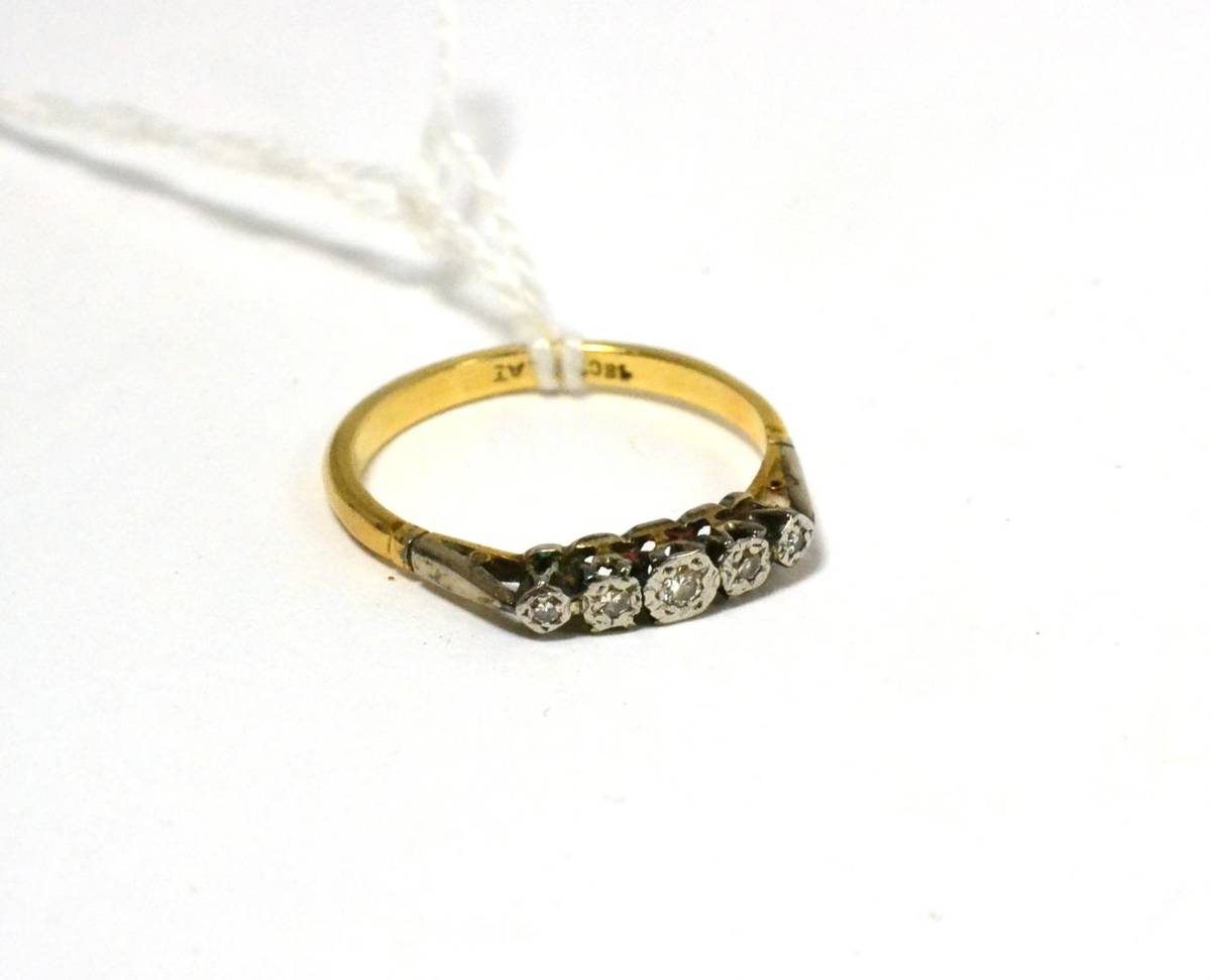 Lot 239 - A diamond five stone ring
