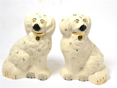 Lot 272 - A pair of Beswick seated spaniels   Provenance: By repute Trawsgoed Mansion