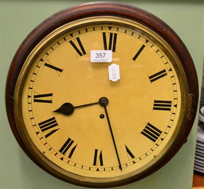 Lot 357 - A mahogany wall timepiece, single fusee movement