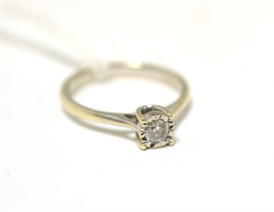 Lot 405 - A diamond solitaire ring, 0.17 carat approximately