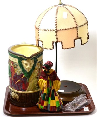 Lot 477 - Royal Doulton, figure lamp, The Parson's Daughter, HN564 and the Shakespeare jug, No. 959/1000...