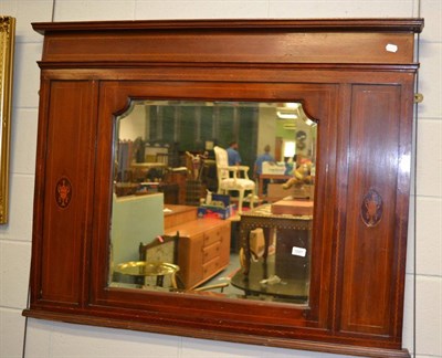 Lot 1097 - Edwardian over mantle mirror and an early 20th century plant stand