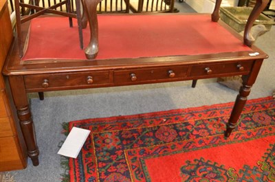 Lot 1171 - Victorian mahogany leather top writing desk with secret drawer