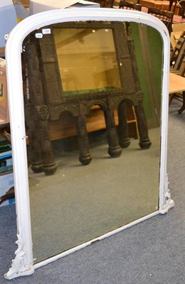 Lot 1189 - Painted overmantel mirror