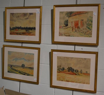 Lot 1200 - Four framed watercolours signed George Jackson, one dated 1946