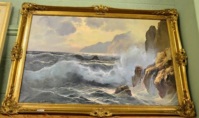 Lot 1215 - Guido Odierna, (1913-1991) 'Off Capri' signed, oil on canvas