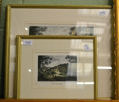 Lot 1222 - Four hand coloured engravings, Yorkshire Abbey scenes (4)