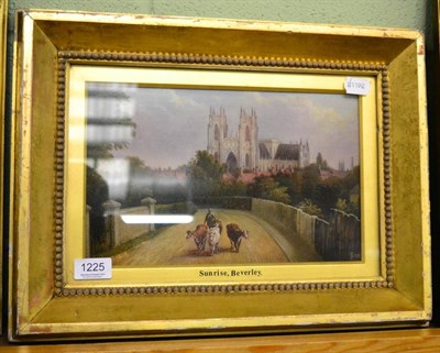 Lot 1225 - British School (19th century) ";Sunrise Beverley";, monogrammed JB and dated 1883, oil on board