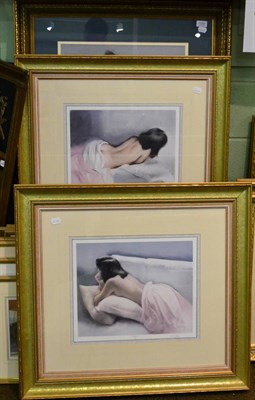 Lot 1252 - After Domingo, Carla Reclining I & II, Hidden Thoughts, three prints